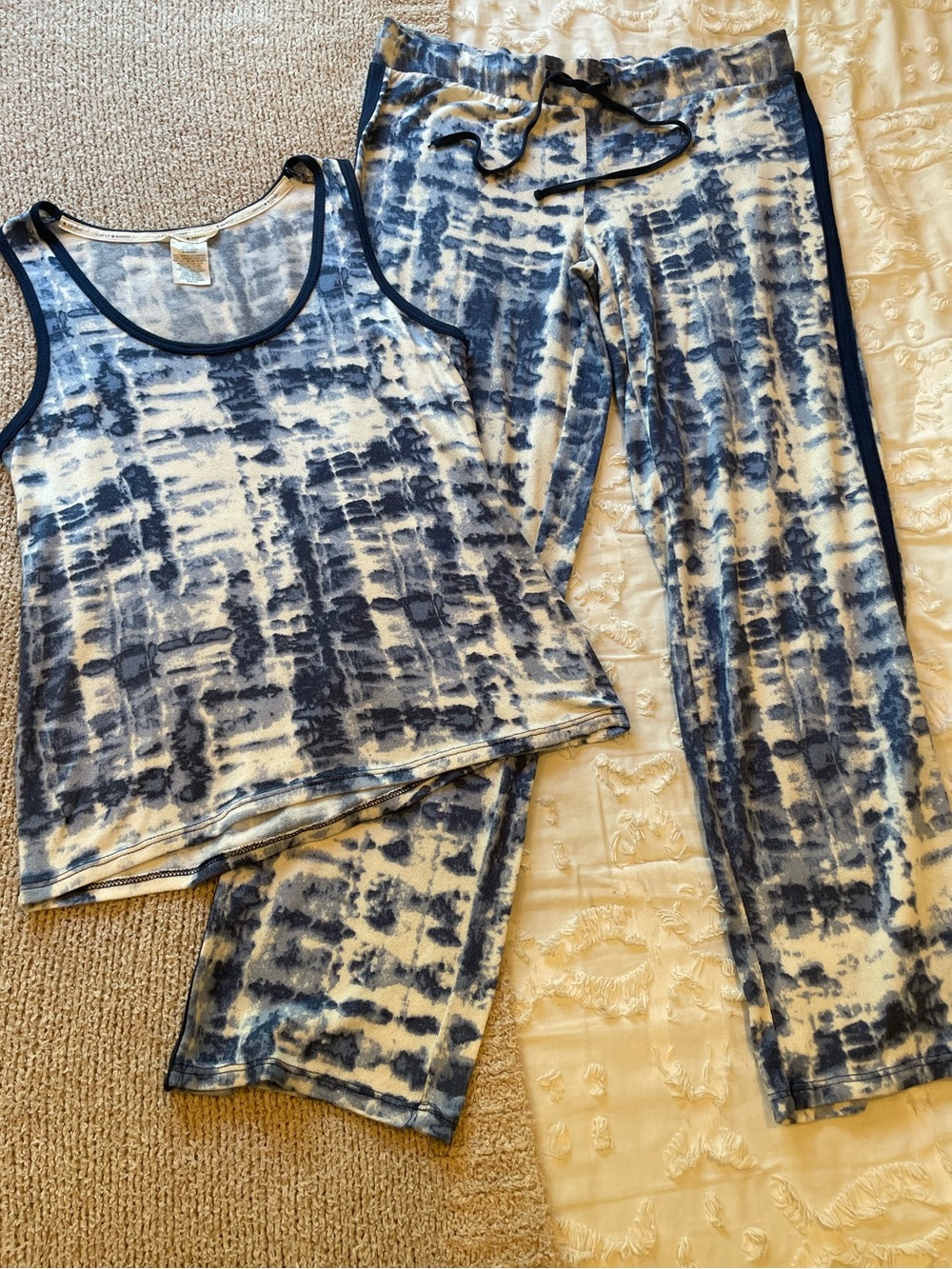 Lucky Brand Tie-Dye Pajama Tank Top & Pants Sleep Set - Size XS